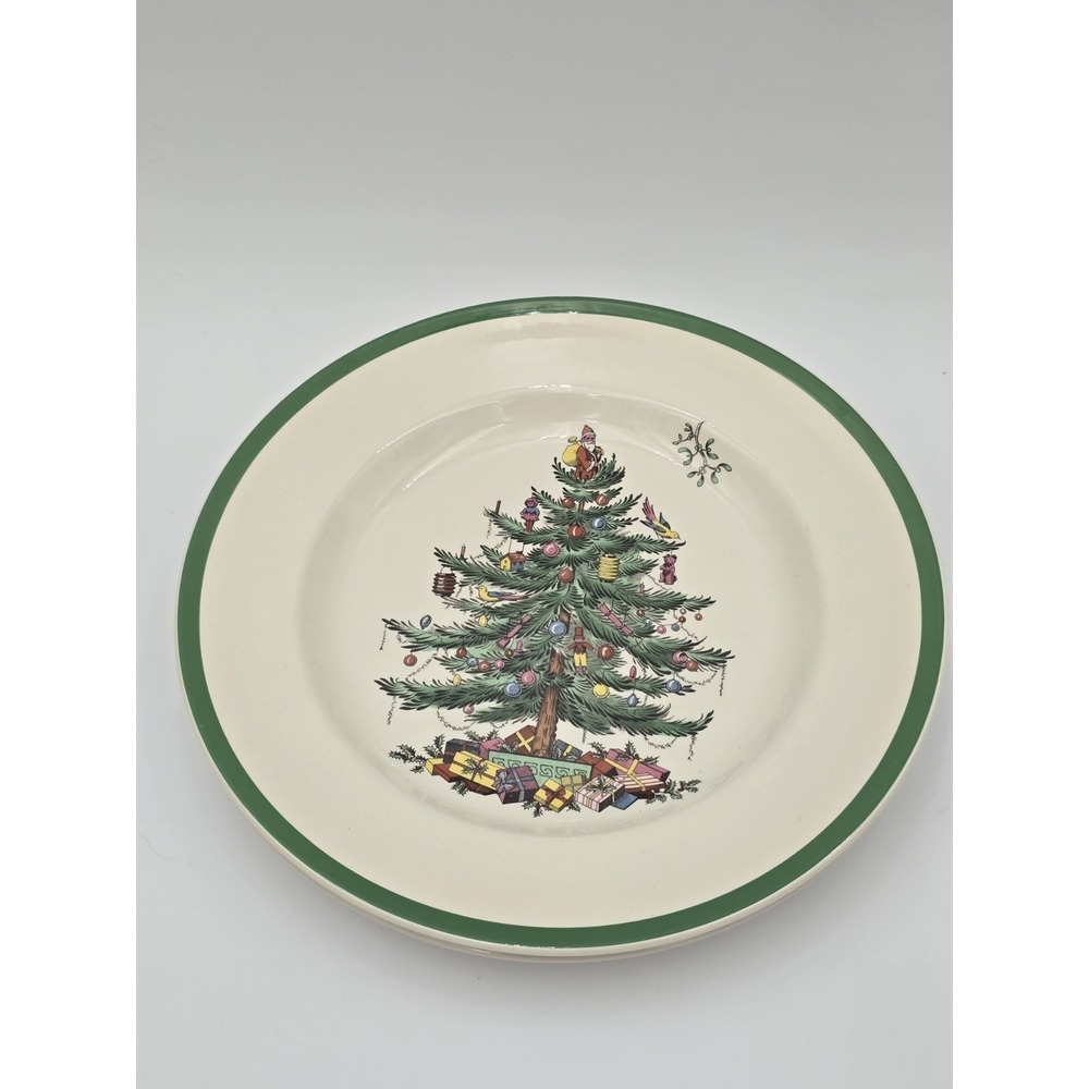 Spode England Christmas Tree 10.75'' Dinner Plates Set Of 4 S3324-N Vintage - Picture 4 of 9